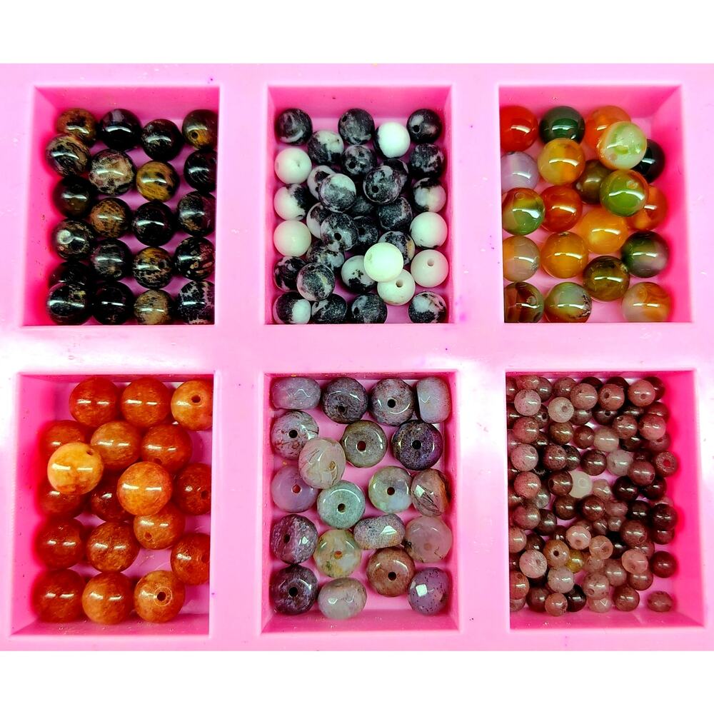 NATURAL STONE BEAD SAMPLER